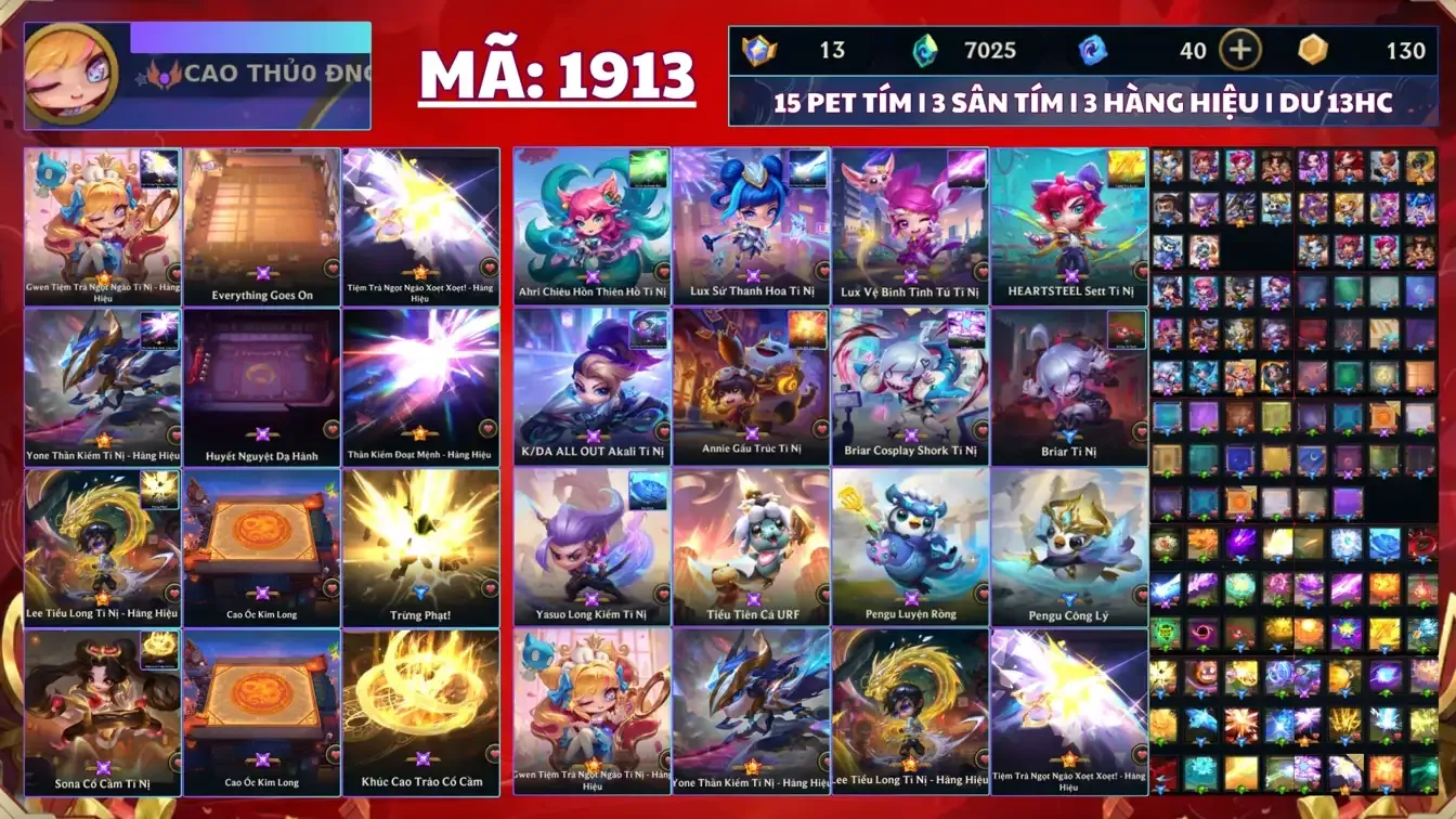 Ảnh chi tiết nick ĐTCL mã số 9876 - Phần 1